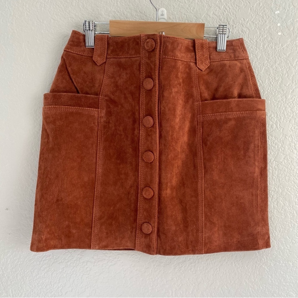 Blank NYC Suede Leather Mini Skirt